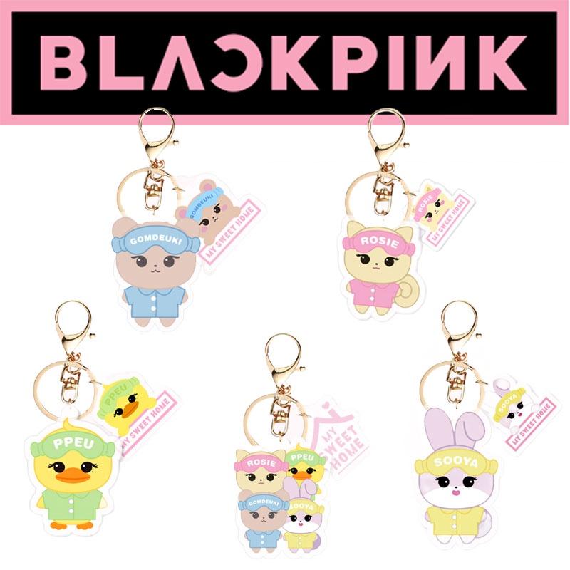 Акриловый брелок с мультяшным персонажем Blackpink, кольцо для ключей, украшение для рюкзака, высота 5 см