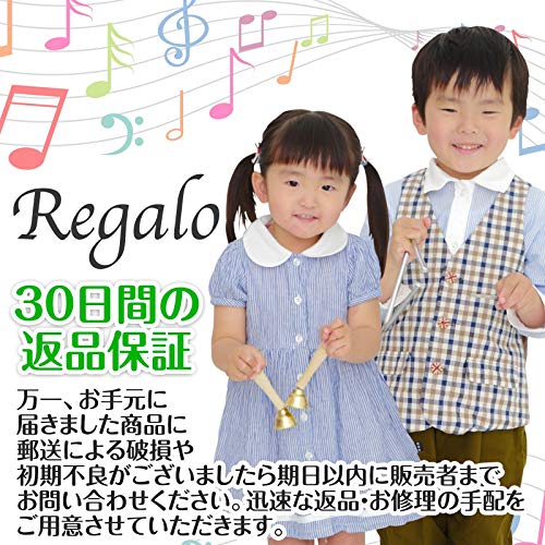 Образовательный набор перкуссионных инструментов Regalo, Игрушка для детей, Деревянные перкуссионные инструменты, Подарок, Игрушка для детей, Бубен, Треугольник, Кастаньеты, Деревянный блок, H