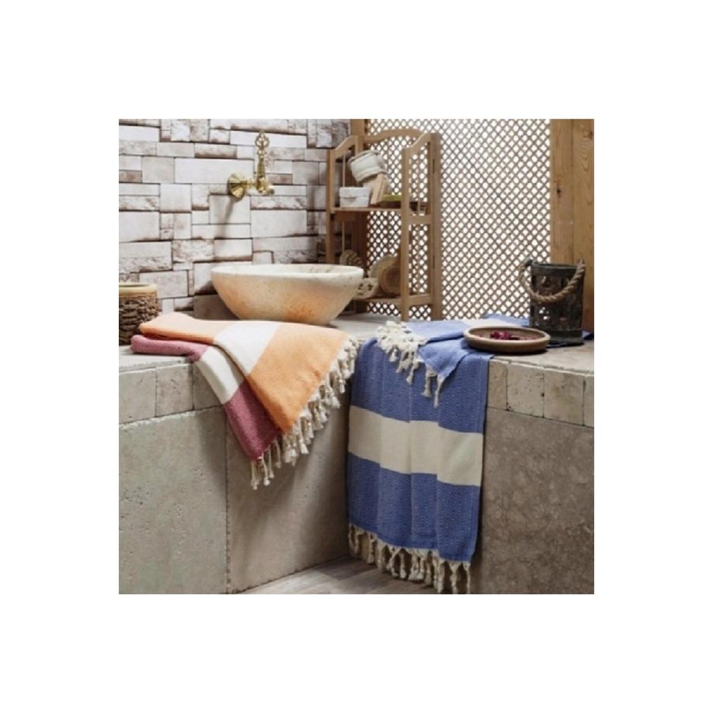 Пляжное полотенце Diamond Peshtemal, 100% хлопок, 100x180, турецкая баня и декоративный чехол