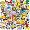 50 Yellow Softball Stickers Softball Stickers Skateboard Guitar Luggage Waterproof Stickers