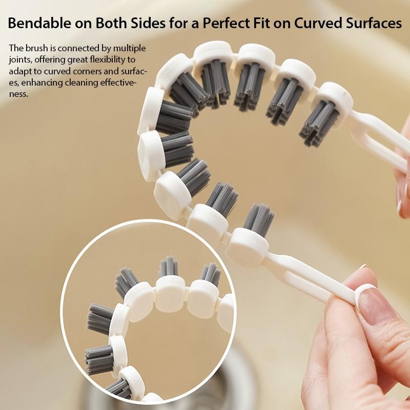 2PCS Flexible Gap Brush Faucet Bathroom Kitchen Long Gap Cleaning Brush Bendable Crevice Cleaning Brush