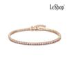 [leshop] 14K Квадро Кубик Теннисный Браслет (Позолоченный)_LJ5125BRB