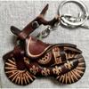 Cruiser Cowhide Motorcycle Keychain Retro Simulation Motorcycle Keyring  Backpack Decoration