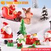 New Christmas Gift Figurines Miniature Santa Claus Snowman Micro Landscape Ornaments For Home Decorations Desk Decor Room
