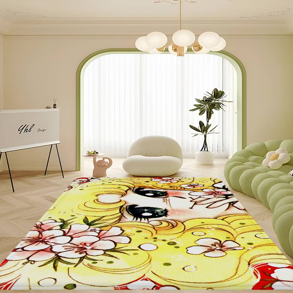 Anime Manga Candy Bathroom Mat Anti-slip Absorb Water Long Strip Cushion Bedroon Mat Welcome Doormat
