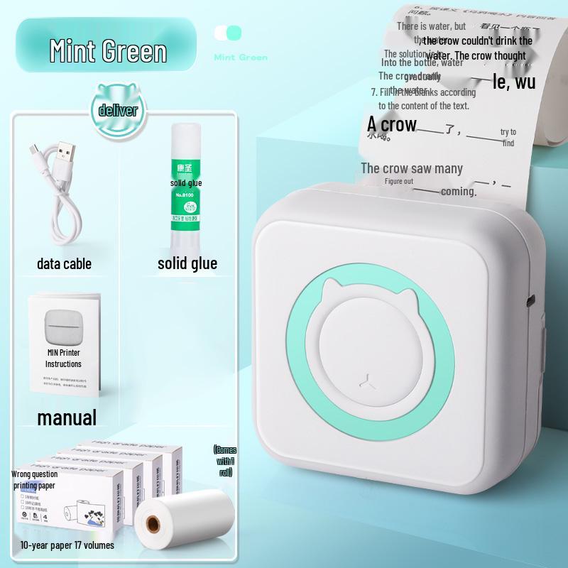 Ультра-четкий мини-портативный студенческий принтер: Умный термо-органайзер без чернил