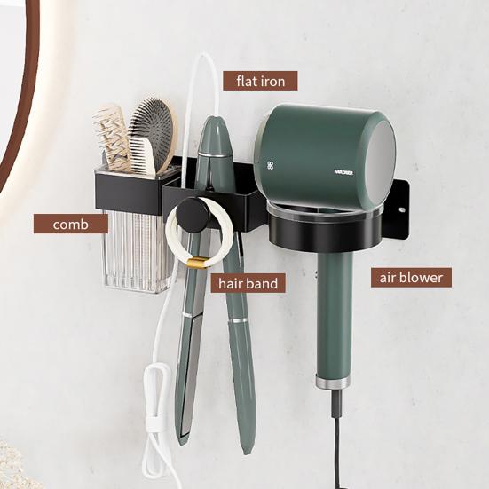 Настенный держатель для фена, органайзер для ванных принадлежностей, полка с высокой несущей способностью