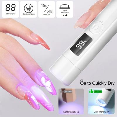 Перезаряжаемая USB мини-УФ-светодиодная лампа для ногтей, УФ-свет для отверждения смолы, мини-сушилка для ногтей, портативная мини-УФ-светодиодная лампа для гель-лака для ногтей