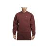 Nike Solo Swoosh Dumaloq Bo'yin Qulay Kundalik Jun Uzun Qisma Sviter Erkaklar sviteri Jigarrang Oq DX1361-231