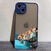 Модный Чехол для Телефона с Пейзажем Для iPhone 14Plus 15 11 12 Pro Max 13 XR XS X 8 7 SE20 Ручная Роспись Жесткий Матовый Чехол-Ракушка