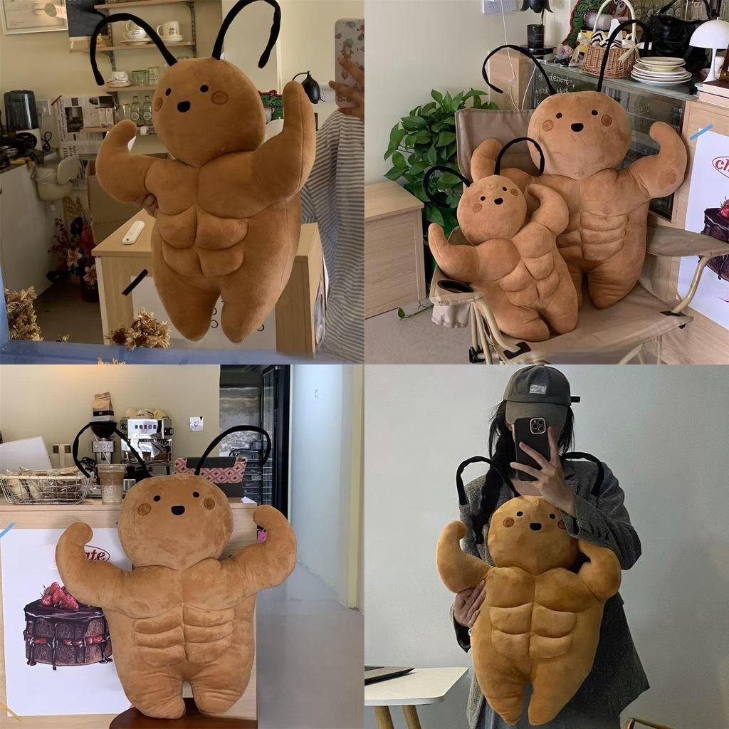 Cute Cute Large Cockroach Plush Toy With Muscular Design For Kids And Collectors