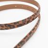 Genuine Leather Women's Belt Retro Alloy Pin Buckle Fashionable Leopard Leather Pattern Belt Decorative Belt for Women