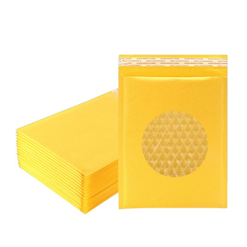 Yellow Kraft Self-Adhesive Bubble Envelope - Thickened Shipping Packaging Bag