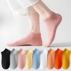5 пар женских весенне-осенних хлопковых дышащих дезодорирующих носков с низким верхом, впитывающих пот