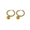 LAYERMOOD 24 Gold two way ball ring Earring -silver925