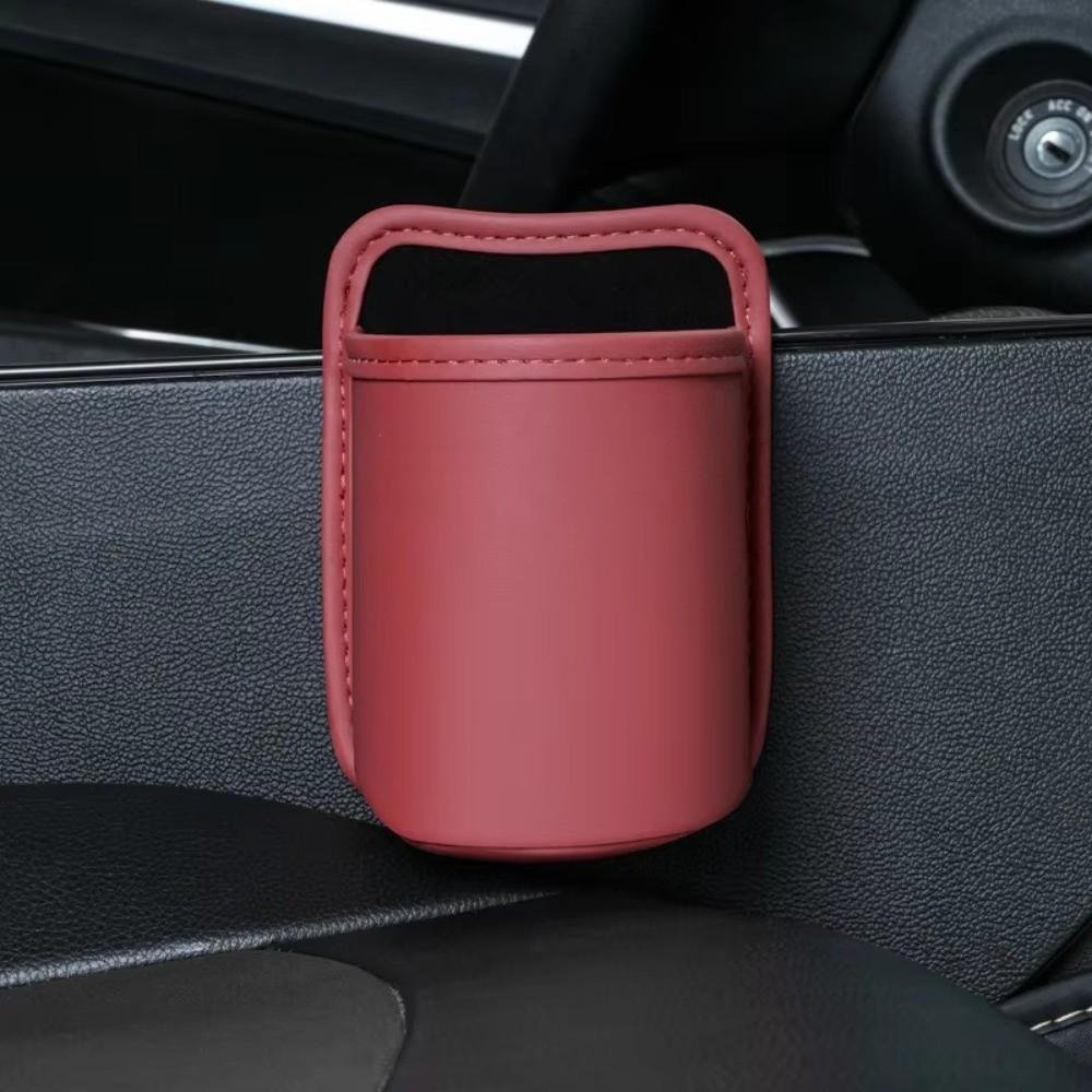 Waterproof Car Cup Holder Leather Car Trash Can Car Seat Back Organizer Car Interior Accessories