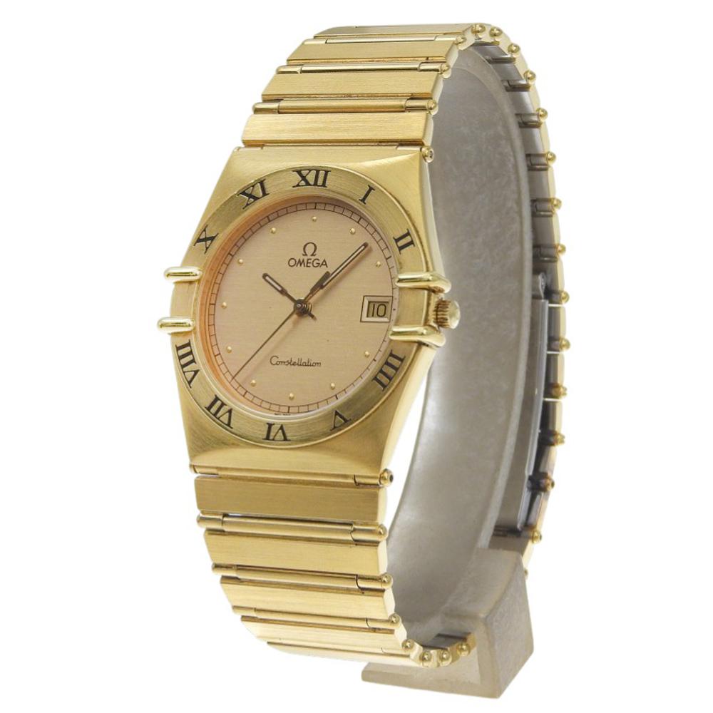 Omega Constellation Watches 5313 золотоЦиферблат Позолоченный Кварц Аналоговый дисплей мужские Б/у