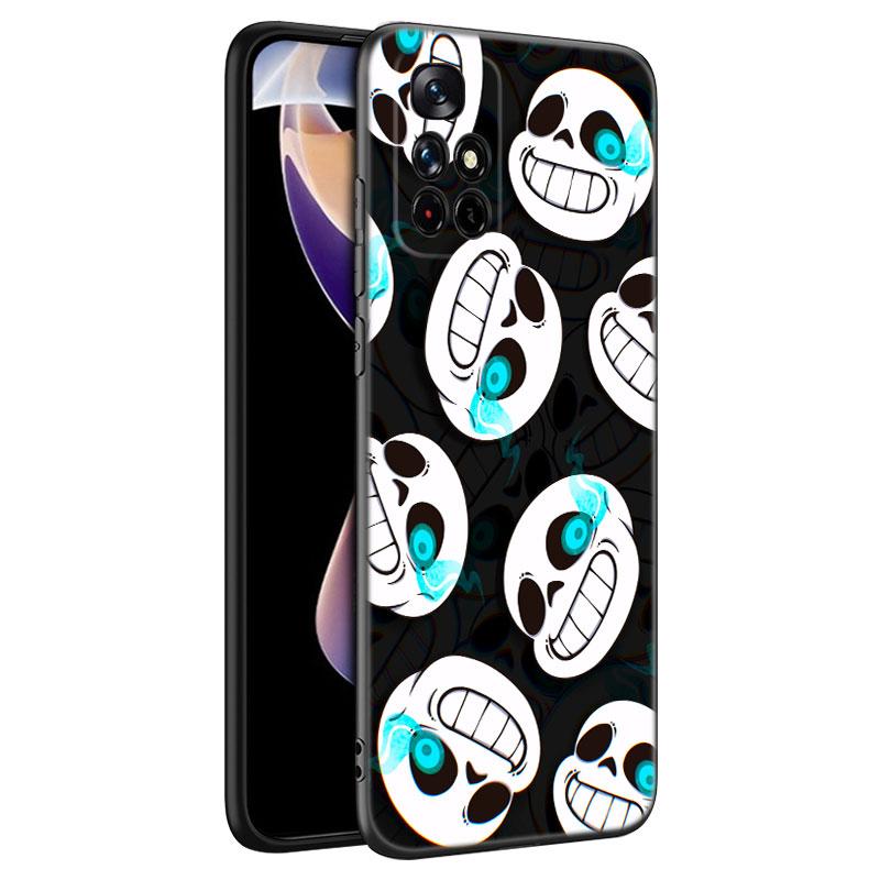Undertale Sans Doggo Black Silicone Phone Case For Xiaomi Redmi Note 10 11 11S 12 13 4G 8 9 11T Pro 5G Plus 8T 9S 10S 12S