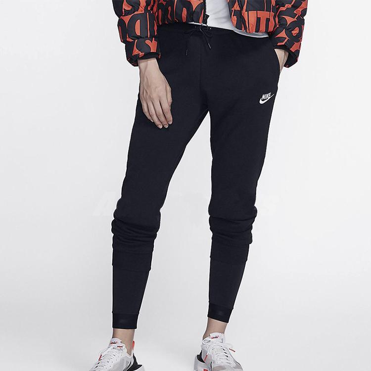 Nike As W Nsw Essential Pant Reg Flc Ribbed Velvet Sports Casual Long Брюки Женские брюки Черные CI1197-010