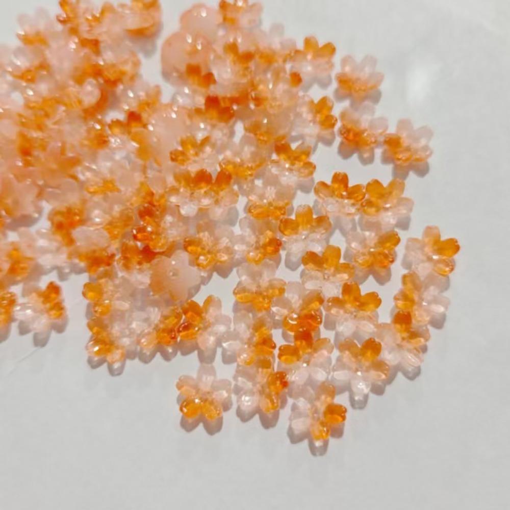 100pcs Transparent Oriental Cherry Beads Gradient Color Jewelry Making Material  DIY Accessories