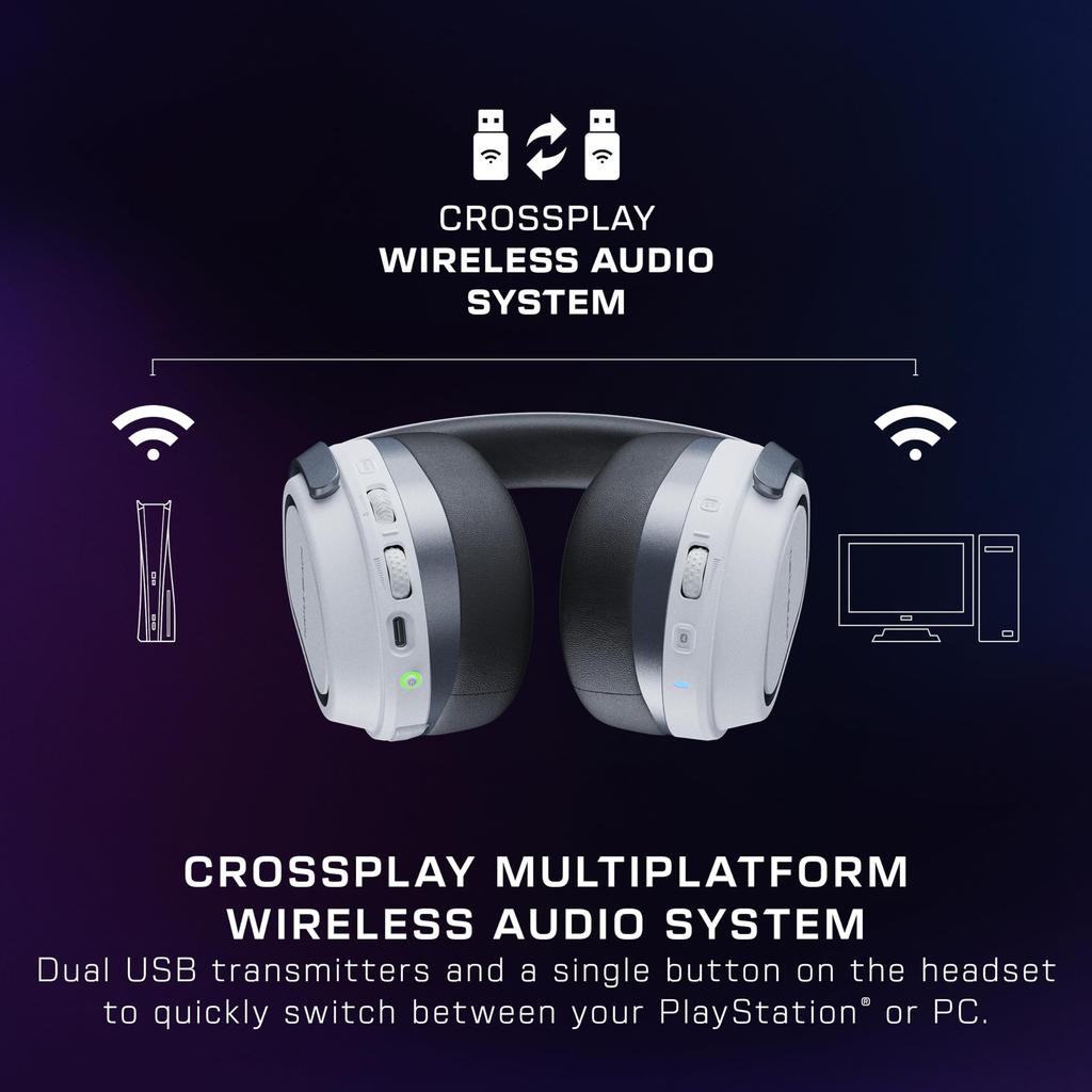 TURTLE BEACH Gaming Headset Stealth 700 Gen 3 PS White Wireless Dual Simultaneous Connection Compatible with Deck 60mm Foldable Unidirectional