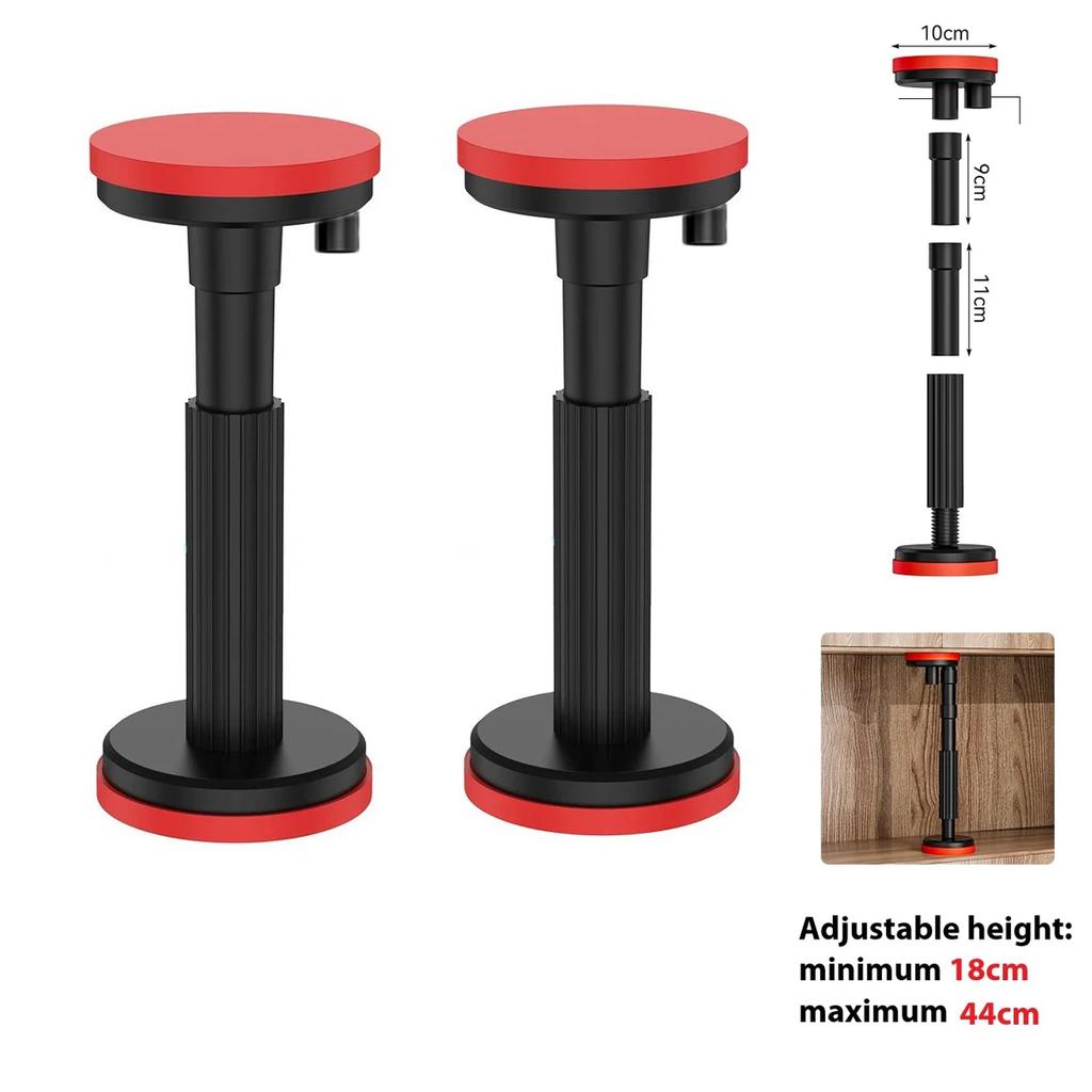 2 шт. Телескопический опорный стержень для установки домкратов для шкафов, регулируемый опорный кронштейн, кронштейны для монтажа шкафов из нержавеющей стали