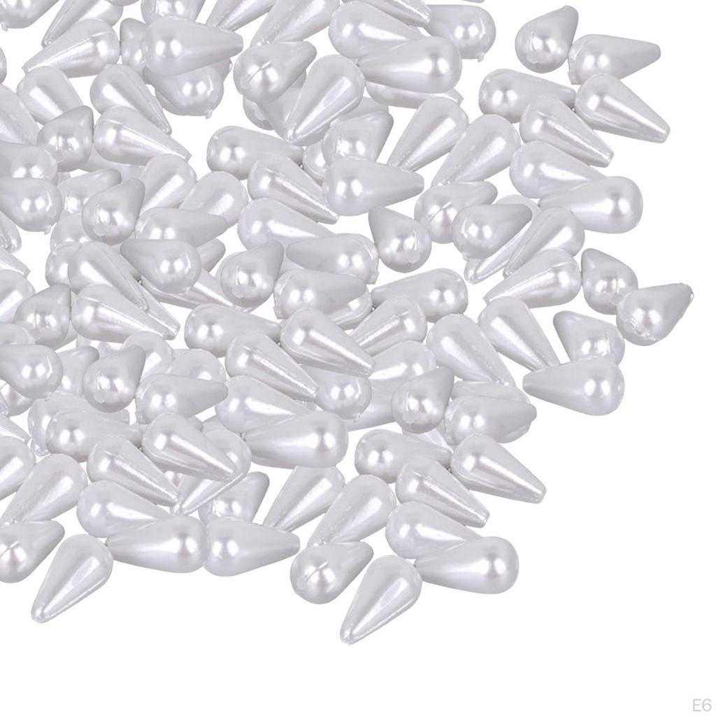 Жемчужные бусины, свободный жемчуг, искусственный жемчуг в форме капли, бусины в форме капли с отверстием для ожерелья