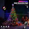 2025 Рождественские огни LED Наружный солнечный свет 8 режимов Водонепроницаемые гирлянды Звезда Фея для сада Свадебное украшение комнаты