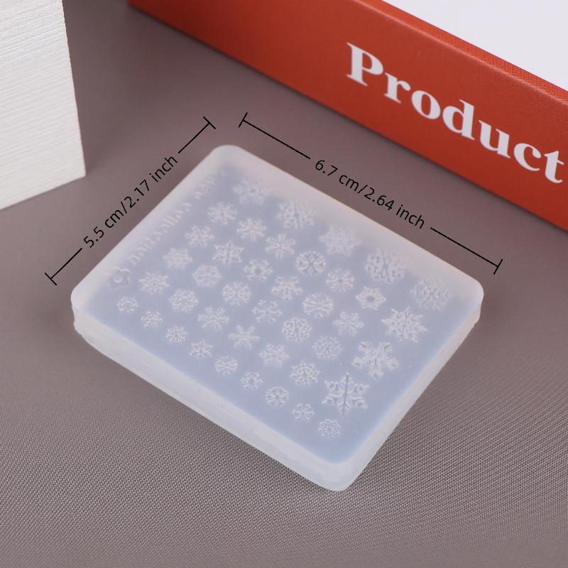 1/3 Pcs Christmas Snowflake Silicone Nail Mold Nail Decorations Diy Design Silicone Manicure Mold Nail Art