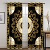 Золотые черные дешевые люксовые бренды дизайн современные тонкие солнцезащитные шторы для гостиной спальни декор окна 2 панели