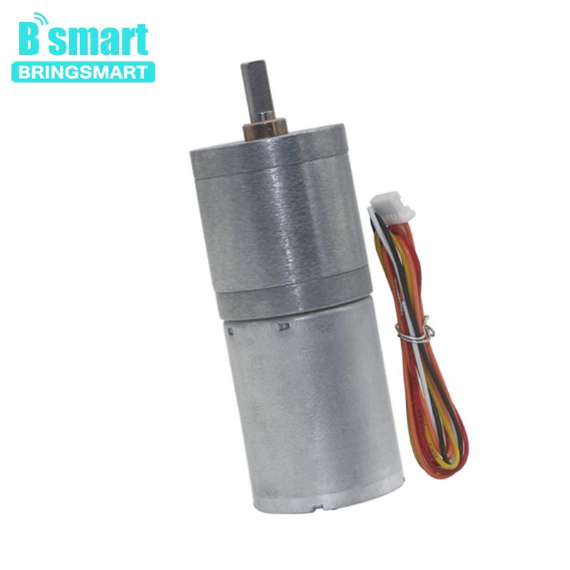 Bringsmart 12-24V BLDC Gear Motor Motor 14-1550RPM Brake High Control Electric DC Motor Customized Auto equipment JGA25-2430