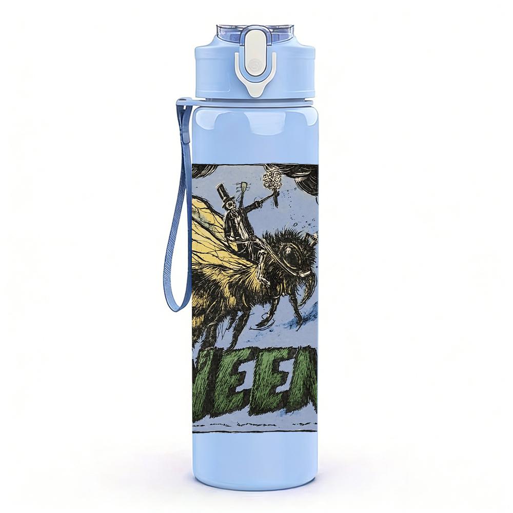 1PC Bee Wasp Insect Vintage Grunge Print 750ml Portable Sports Water Bottle Leakproof Gym Outdoor Travel Drink Cup
