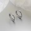 925 Sterling Copper Simple Plain Circle Classic Fashion Temperament Trendy Earrings Suitable For Women To Wear Zircon