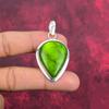 Кулон с зеленым лабрадоритом, драгоценным камнем, ювелирные изделия ручной работы, кулон из стерлингового серебра 925 пробы, подарок жене, ювелирные изделия