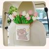 Car trash can, cute bear shape for rear seat storage, comfortable driving and riding.