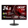 Acer Игровой монитор Nitro XV252QZbmiiprx дюймов IPS Matte Full HD 240 Гц HDMI AMD Premium VESA DisplayHDR 400 Динамик Совместим с креплением VESA Высота