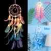 Fashion LED Craft Lighting Dream Catcher Feather Dreamcatcher Girl Room Bell Bedroom Romantic Hanging Decoration Ornament Wolf Dreamcatcher ZPG
