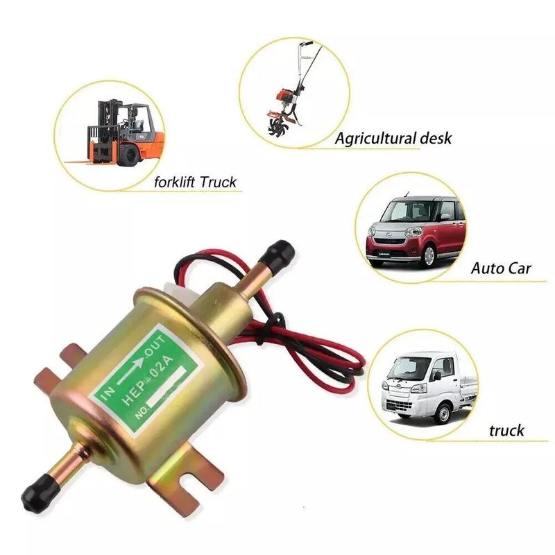 GZCHUMU 12V 24V  Universal Electric Fuel Pump Low Pressure Bolt Fixing Wire Diesel Petrol