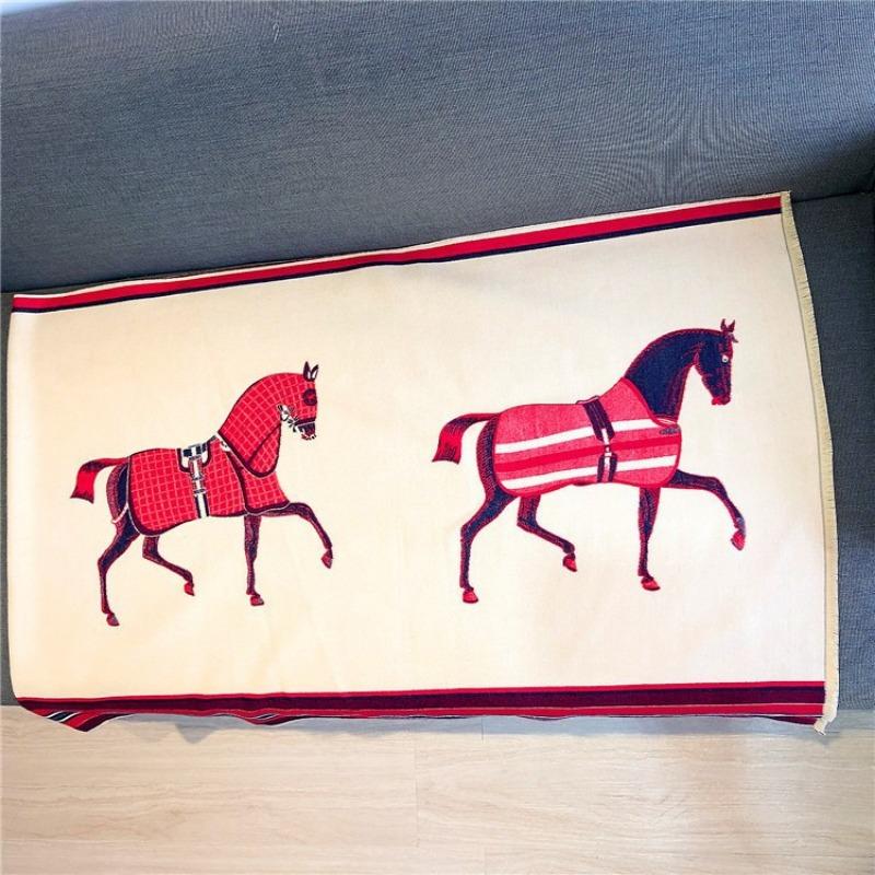 0G Thickened Version Retro Bird Scarf Women's Winter High-end Warm Scarf Imitation Cashmere Shawl