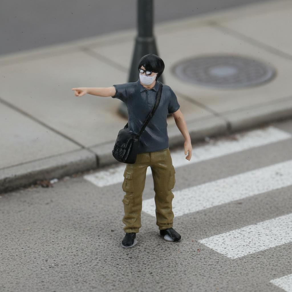 1:Фигурка человека в масштабе 1:64, тип «Симуляция», раскрашенная миниатюрная фигурка