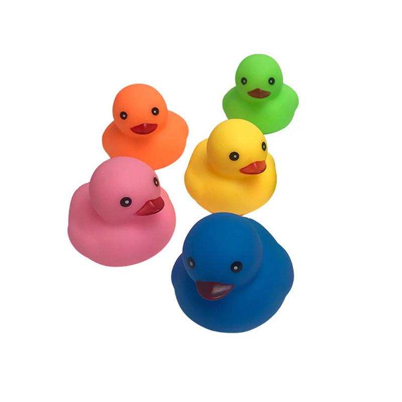Colorful Small Yellow Duck Squeeze Toy For Swimming Play In Duckling Theme Pool
