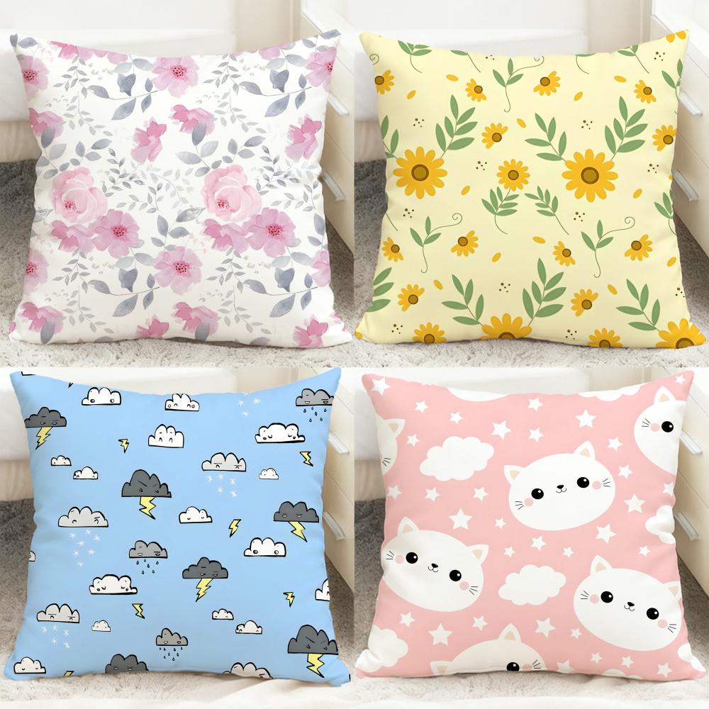 Cute Texture Cushion Cover Comfortable Reversible Pillow Cover Ideal for Car Sofa Bedroom Beyond