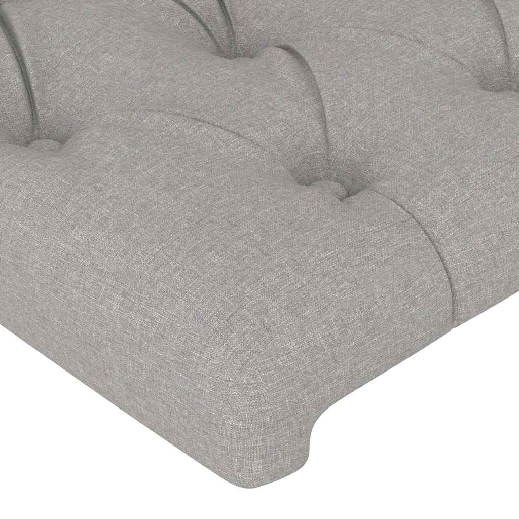 vidaXL Kopfteil mit Ohren Hellgrau 93x23x118/128 cm Stoff