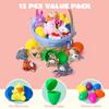 Yousheng 12 шт., набор мини-игрушек для плюшевых кукол, пасхальные яйца, наполнитель для охоты на животных, сувениры для вечеринок, призы для класса, милые игрушки для детей 3-10 лет