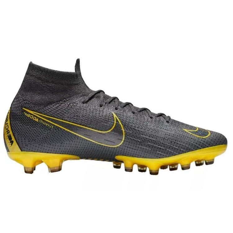 Nike Mercurial Superfly 6 Elite Pro AG Soccer Shoes Men Sneaker Gray Yellow AH7377-070