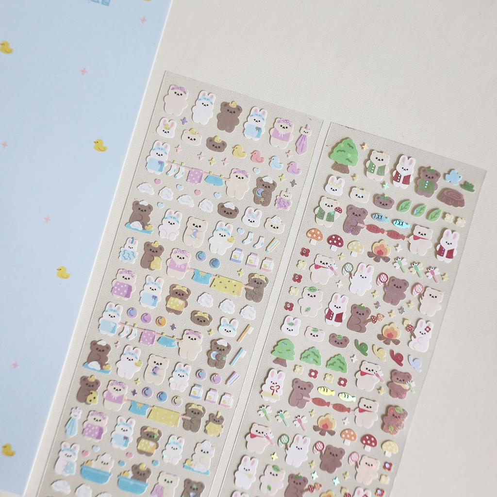 Корейский популярный ПЭТ горячий серебряный лазер DIY Goo Card Декоративные наклейки из материала