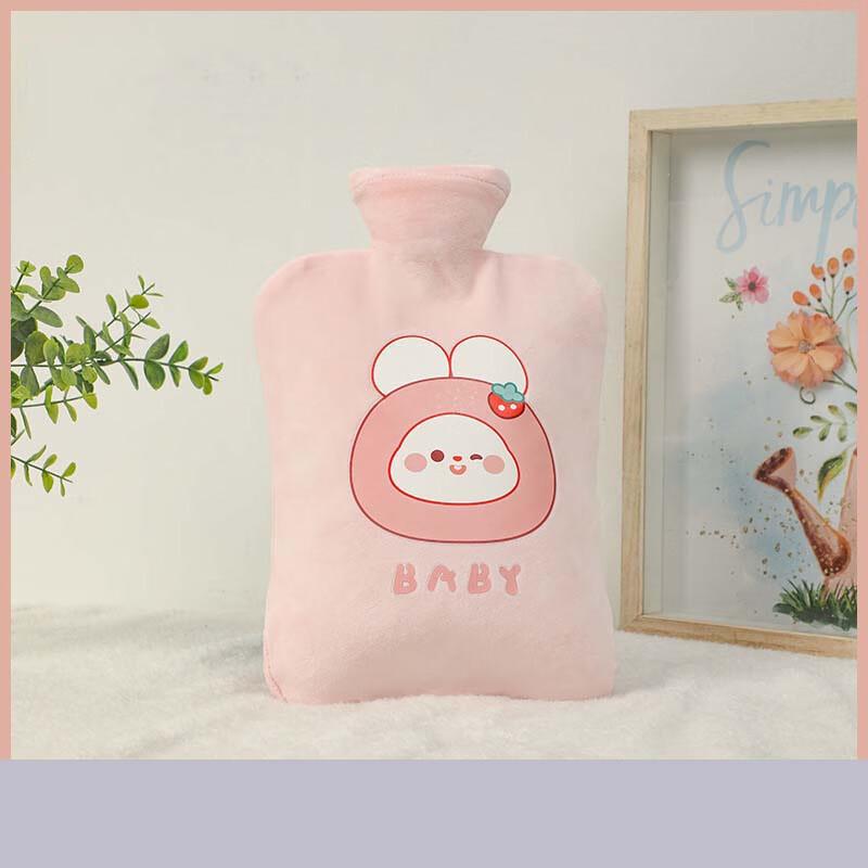 Chang Baosen 1000ml Hot Water Bottle with Plush Cover