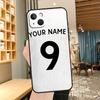Персонализированный чехол для iPhone 13 12 11 14 15 16 Pro Max XS X XR Plus 12 13 Mini с футбольным именем, номером и телефоном