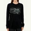 European and American Style Dark Printed Long Sleeved Retro Street Trend Y2k Pullover Top