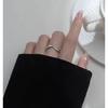 VENTFILLE 925 Sterling Silver Black Zircon Wheat Ears Leaf Ring for Women Girl Gift Double Layer Simple Jewelry Dropshipping